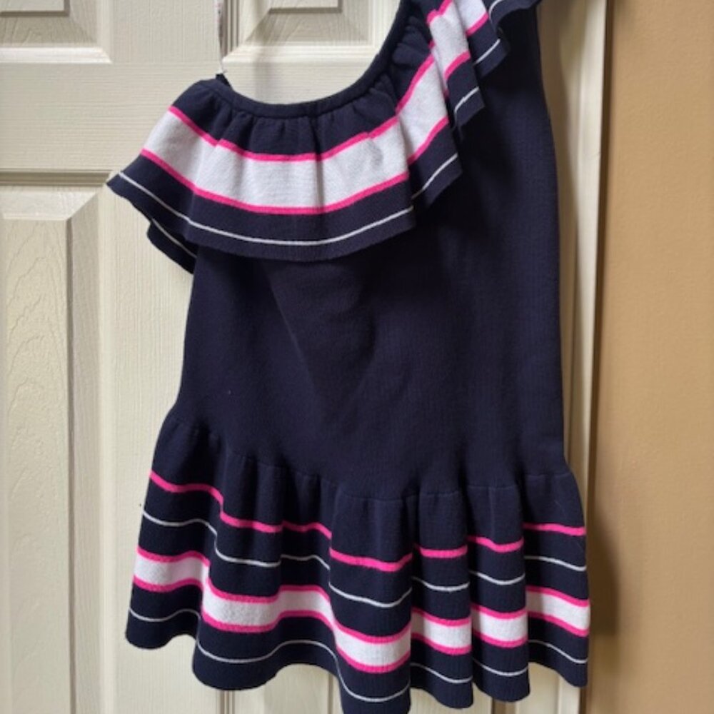 NWT Lilly Pulitzer Mandarina Sweater Tank Navy Cracked Up Stripe size Large